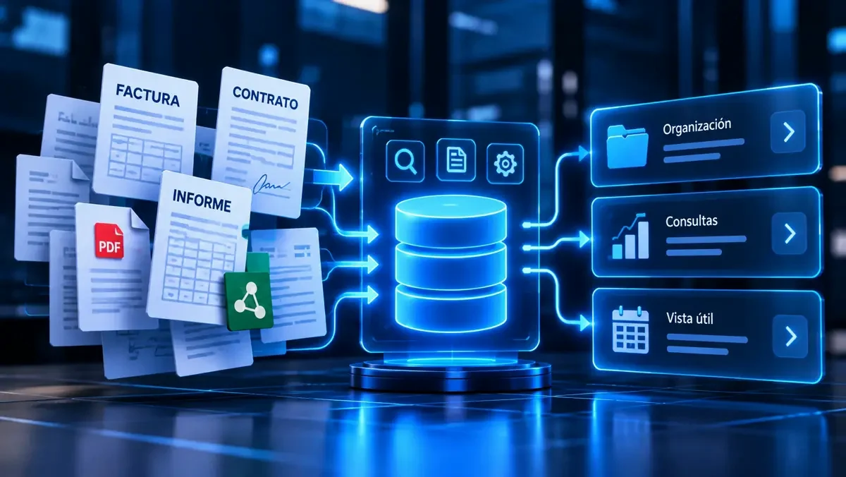 Ilustración de información reunida en una base de datos